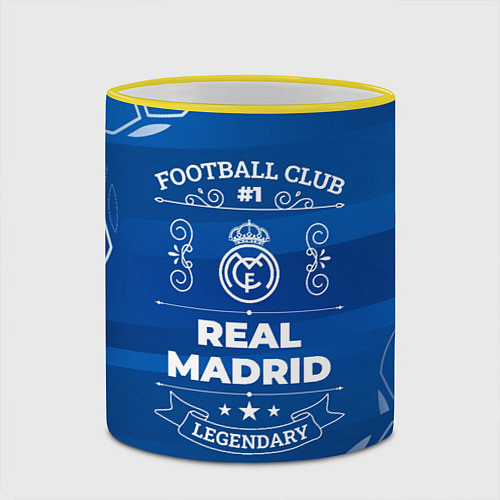 Кружка цветная Real Madrid FC 1 / 3D-Желтый кант – фото 2