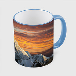 Кружка 3D Та самая Джомолунгма Сагарматха Everest, цвет: 3D-небесно-голубой кант