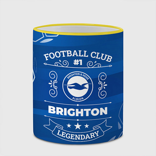 Кружка цветная Brighton FC 1 / 3D-Желтый кант – фото 2