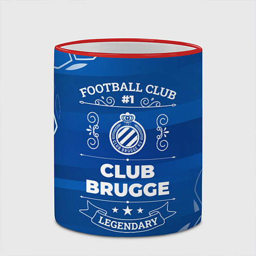 Кружка цветная Club Brugge FC 1 / 3D-Красный кант – фото 2