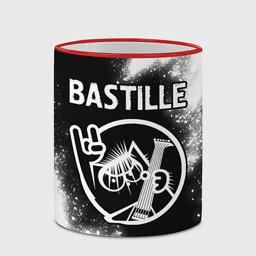 Кружка цветная Bastille - КОТ - Краска / 3D-Красный кант – фото 2