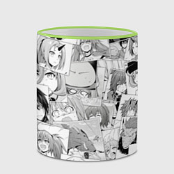 Кружка 3D О моём происхождении в слизь pattern, цвет: 3D-светло-зеленый кант — фото 2