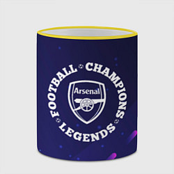 Кружка 3D Arsenal Легенды Чемпионы, цвет: 3D-желтый кант — фото 2