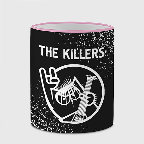 Кружка цветная The Killers - КОТ - Краска / 3D-Розовый кант – фото 2