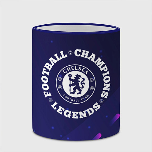 Кружка цветная Chelsea Легенды Чемпионы / 3D-Синий кант – фото 2