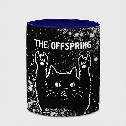 Кружка цветная The Offspring Rock Cat / 3D-Белый + синий – фото 2