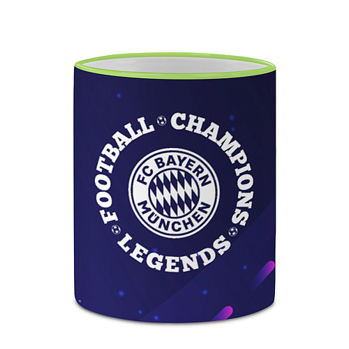 Кружка цветная Bayern Легенды Чемпионы / 3D-Светло-зеленый кант – фото 2