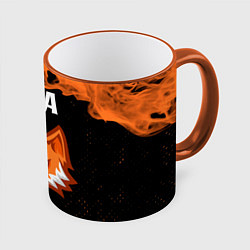 Кружка 3D Ева ЛИСА Пламя, цвет: 3D-оранжевый кант