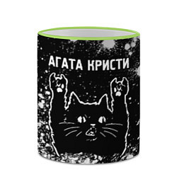 Кружка 3D Агата Кристи Rock Cat FS, цвет: 3D-светло-зеленый кант — фото 2