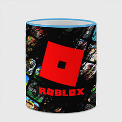 Кружка 3D ROBLOX СЮЖЕТЫ И ЛОГОТИП, цвет: 3D-небесно-голубой кант — фото 2