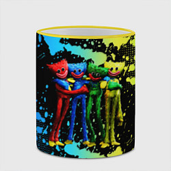 Кружка 3D POPPY PLAYTIME Mini Huggies, цвет: 3D-желтый кант — фото 2