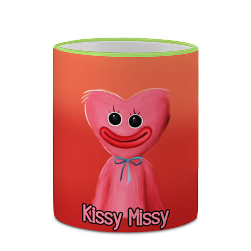 Кружка цветная КИССИ МИССИ KISSY MISSY / 3D-Светло-зеленый кант – фото 2