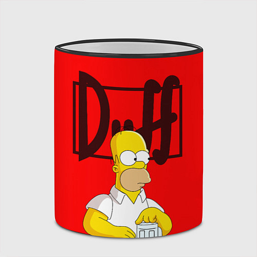 Кружка цветная Homer Duff / 3D-Черный кант – фото 2