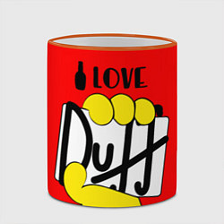 Кружка 3D Love Duff, цвет: 3D-оранжевый кант — фото 2