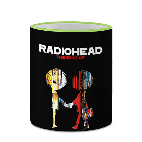 Кружка цветная Radiohead The BEST / 3D-Светло-зеленый кант – фото 2