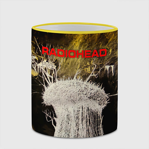 Кружка цветная College EP - Radiohead / 3D-Желтый кант – фото 2