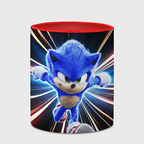 Кружка цветная Speed Sonic / 3D-Белый + красный – фото 2