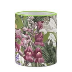 Кружка 3D Цветы Ностальгический Весенний Узор, цвет: 3D-светло-зеленый кант — фото 2