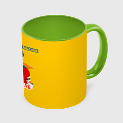 Кружка 3D Evil Empire - Rage Against the Machine, цвет: 3D-белый + светло-зеленый