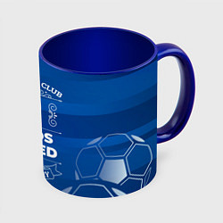 Кружка 3D Leeds United Football Club Number 1, цвет: 3D-белый + синий