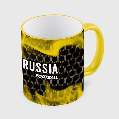 Кружка цветная БОРУССИЯ Football Пламя / 3D-Желтый кант – фото 1