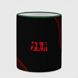 Кружка 3D Аниме Акира черный принт, цвет: 3D-зеленый кант — фото 2