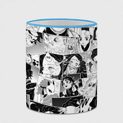 Кружка 3D Клинок рассекающий демонов паттерн, цвет: 3D-небесно-голубой кант — фото 2