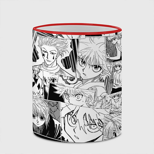 Кружка цветная Hunter x Hunter pattern / 3D-Красный кант – фото 2