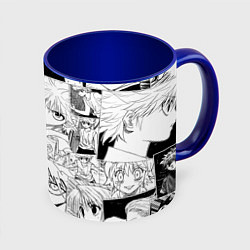 Кружка 3D Hunter x Hunter pattern, цвет: 3D-белый + синий