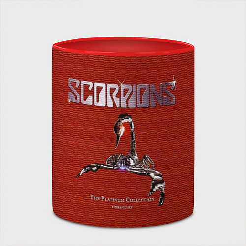 Кружка цветная The Platinum Collection - Scorpions / 3D-Белый + красный – фото 2