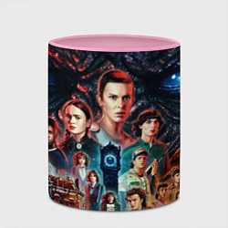 Кружка 3D ОЧЕНЬ СТРАННЫЕ ДЕЛА 4 STRANGER THINGS 4, цвет: 3D-белый + розовый — фото 2