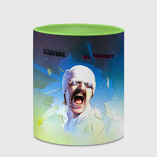 Кружка цветная Blackout - Scorpions / 3D-Белый + светло-зеленый – фото 2