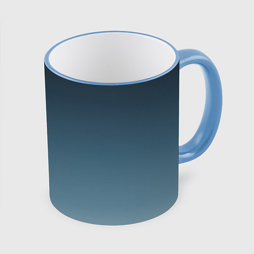 Кружка цветная GRADIENT shades of blue / 3D-Небесно-голубой кант – фото 1