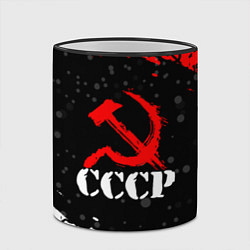 Кружка 3D Ссср - серп и молот - крапинки, цвет: 3D-черный кант — фото 2