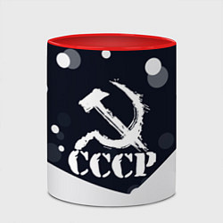 Кружка 3D Ussr - ссср - серп и молот, цвет: 3D-белый + красный — фото 2