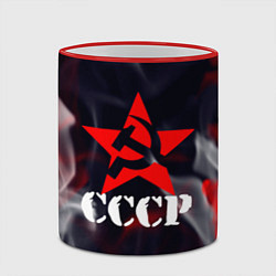 Кружка 3D Ссср - серп и молот - звезда - пламя, цвет: 3D-красный кант — фото 2