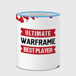 Кружка 3D Warframe: таблички Best Player и Ultimate, цвет: 3D-небесно-голубой кант — фото 2