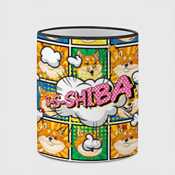 Кружка 3D Pop art shiba inu, цвет: 3D-черный кант — фото 2