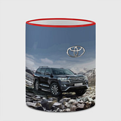 Кружка 3D Toyota Land Cruiser 200 V8, цвет: 3D-красный кант — фото 2