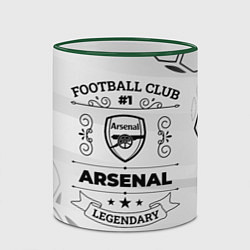 Кружка 3D Arsenal Football Club Number 1 Legendary, цвет: 3D-зеленый кант — фото 2