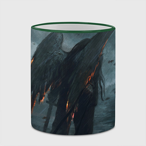 Кружка цветная Leos Падший Ангел Одиночества / 3D-Зеленый кант – фото 2