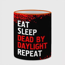 Кружка 3D Eat Sleep Dead by Daylight Repeat Арт, цвет: 3D-оранжевый кант — фото 2