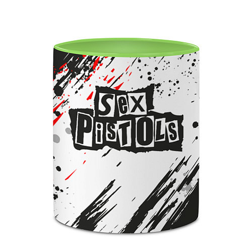 Кружка цветная Sex Pistols Big Logo / 3D-Белый + светло-зеленый – фото 2