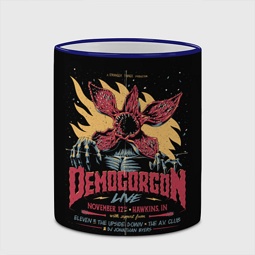 Кружка цветная Stranger Things Demogorgon / 3D-Синий кант – фото 2