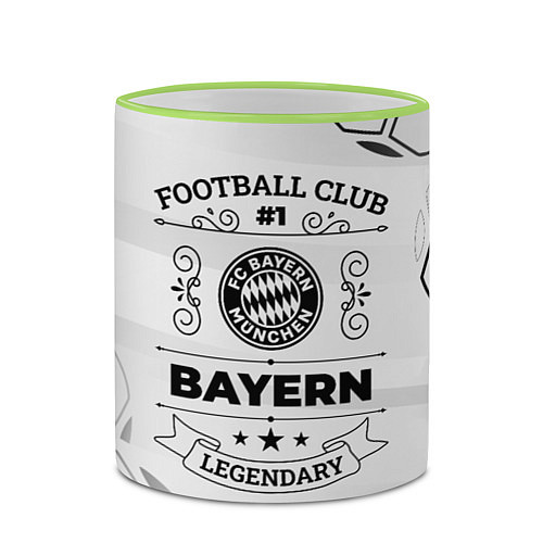 Кружка цветная Bayern Football Club Number 1 Legendary / 3D-Светло-зеленый кант – фото 2