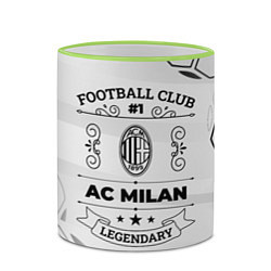 Кружка 3D AC Milan Football Club Number 1 Legendary, цвет: 3D-светло-зеленый кант — фото 2