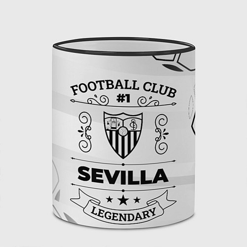 Кружка цветная Sevilla Football Club Number 1 Legendary / 3D-Черный кант – фото 2