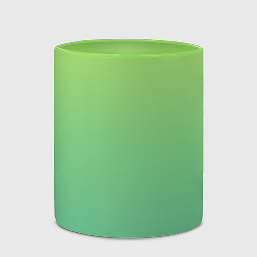 Кружка цветная Shades of Green GRADIENT / 3D-Белый + светло-зеленый – фото 2