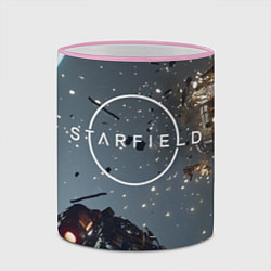 Кружка 3D Космический бой в Starfield, цвет: 3D-розовый кант — фото 2