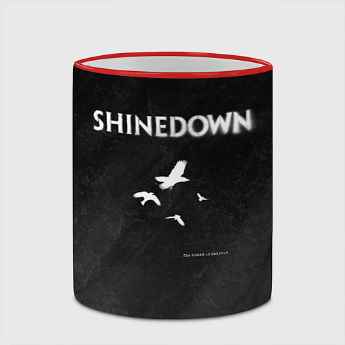 Кружка цветная The Sound of Madness Shinedown / 3D-Красный кант – фото 2